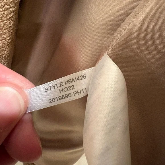 J. Crew Evening Blazer in Italian Double Cloth Wool Blend, Saddle color size 6 - Picture 4 of 5